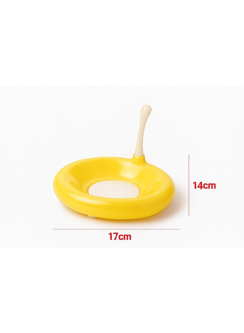 2-piece soap dish set with drainage tray + ring and loop holder 17×14 cm - Durable plastic soap holder that dries automatically, practical bathroom organizer - Image 3