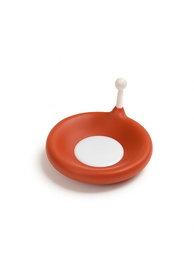 2-piece soap dish set with drainage tray + ring and loop holder 17×14 cm - Durable plastic soap holder that dries automatically, practical bathroom organizer - Image 4