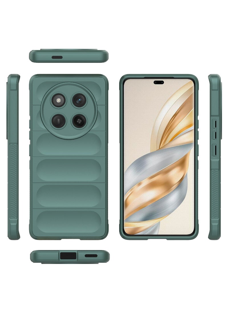 جراب موبايل ماجيك شيلد  سيليكون مضاد للصدمات وحمايه للكاميرا متوافق   Honor X9C / Honor X60 Pro (اخضر غامق) - Image 3