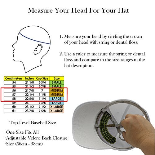 Top Level Baseball Cap Hat Men Women - Classic Adjustable Plain Blank, WHT - Image 4
