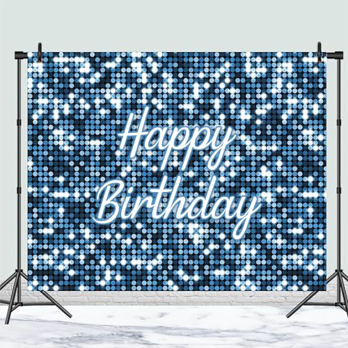 Party Baazaar Blue Theme Backdrop | Backdrop for Birthday Decoration | Happy Birthday Banner for Kids (Pack of 1, Multicolor, Size: 5x4 Feet) - Image 2