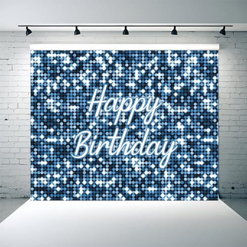 Party Baazaar Blue Theme Backdrop | Backdrop for Birthday Decoration | Happy Birthday Banner for Kids (Pack of 1, Multicolor, Size: 5x4 Feet) - Image 1