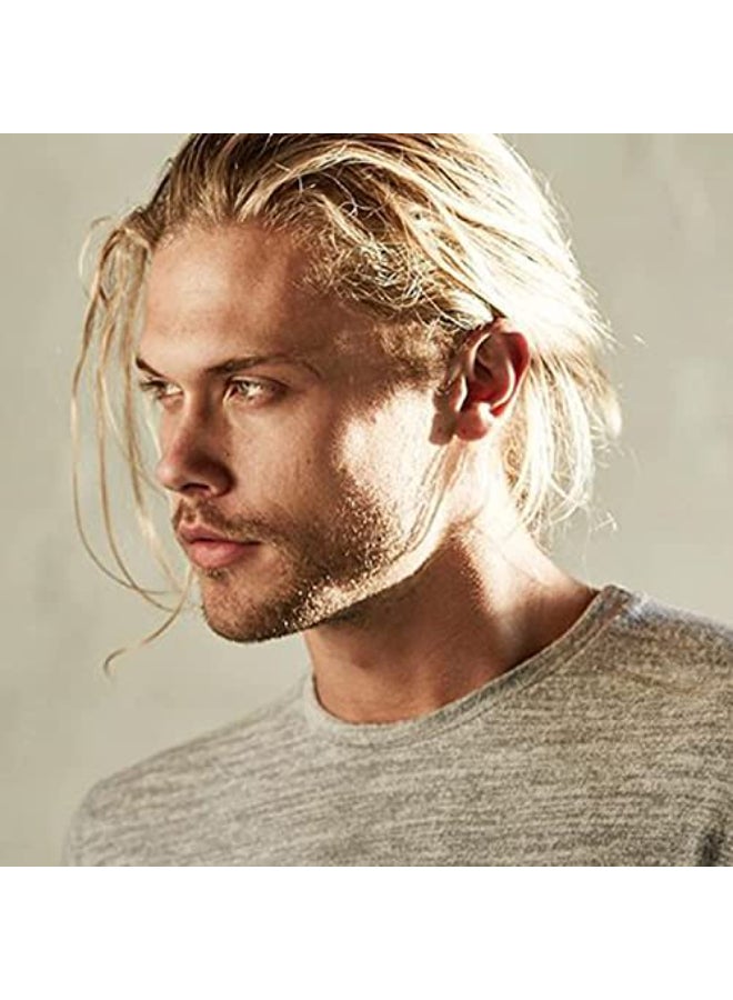 Voloria 12 Long Hair Mens Toupee 100 Virgin Human Hair Replacement System for Men 10x8 Base Size 613 Blonde Color - Image 1