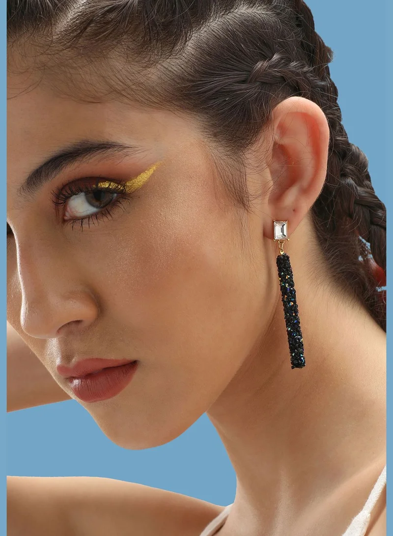 SOHI Gold Plated Party Designer Stone Drop Earring For Women