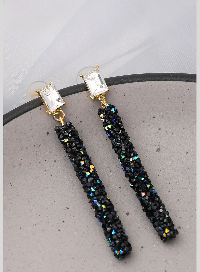 SOHI Gold Plated Party Designer Stone Drop Earring For Women