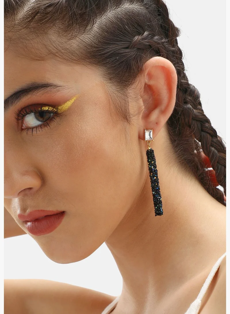 SOHI Gold Plated Party Designer Stone Drop Earring For Women