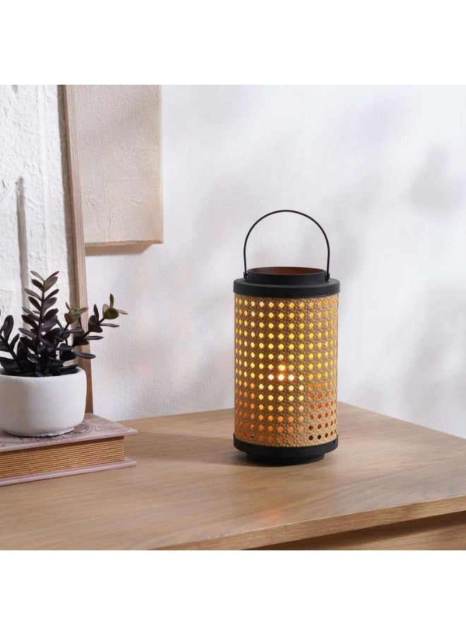 Pan Home فانوس تايغا المعدني 12.5x12.5x22.5 سم - بني - Image 1