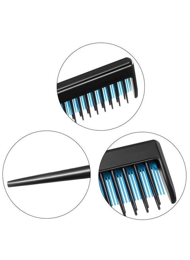 Leinuosen - 3 Piece Triple Teasing Comb, Rat Tail Combs for Women, Tool Structure Tease Layers Rattail Comb, Rat Tail Comb for Back Combing Root Teasing, Adding Volume, Evening Styling (Black and Blue) - Image 1