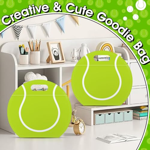 AKAIXI 24pcs Tennis Gift Bags with Handles Reusable Sealed Stand-Up Snack Bags, Tennis Themed Party Favors Birthday Supplies for Team Practice/Game Day, Gifts for Tennis Lovers, Players, Coaches - Image 4