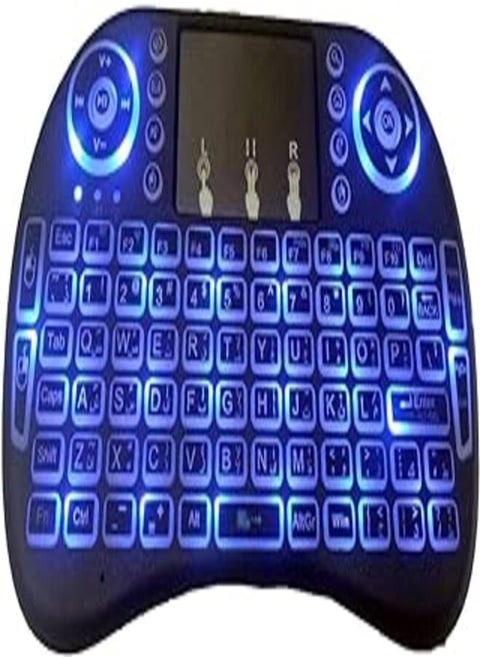 Generic Arabic/English Layout Mini 2.4G Wireless 92 Keys Backlit Keyboard With Touchpad For Android Tv Box/Ps3/Pc