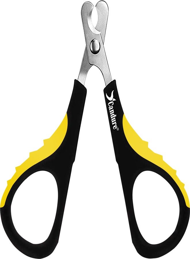 Candure Cat Nail Clipper Stainless Steel Cat Claw Trimmers for Rabbits, Guinea Pigs, Birds, Puppies, Kittens and Small Animals Pet Nail Clipper for Professional and Home Use (Yellow) - Image 1