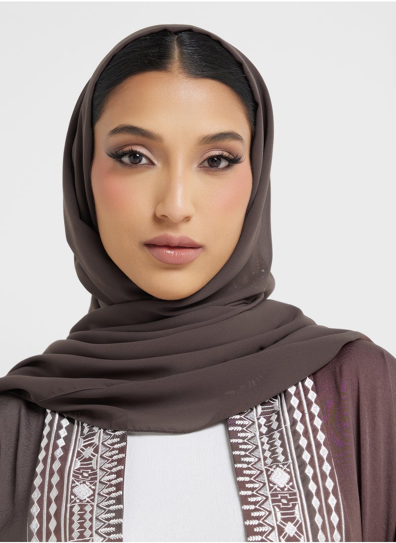 hayas closet V-Neck Embellished Flared Sleeve Abaya  - Image 4