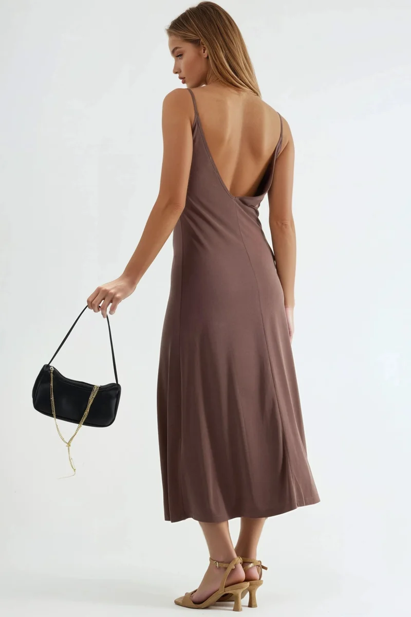 بوسيم BUSEM V-Neck Modal Midi Dress