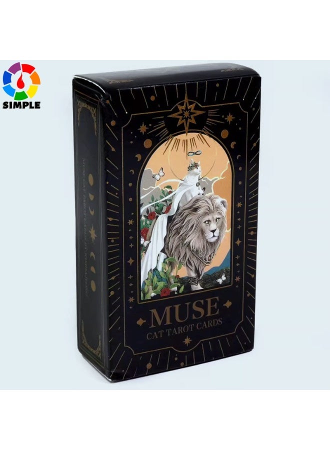 NIBEMINENT The Muse Cat Tarot card's protagonist, Cat A, 78 card Oracle English Divination Version Board game - Image 1
