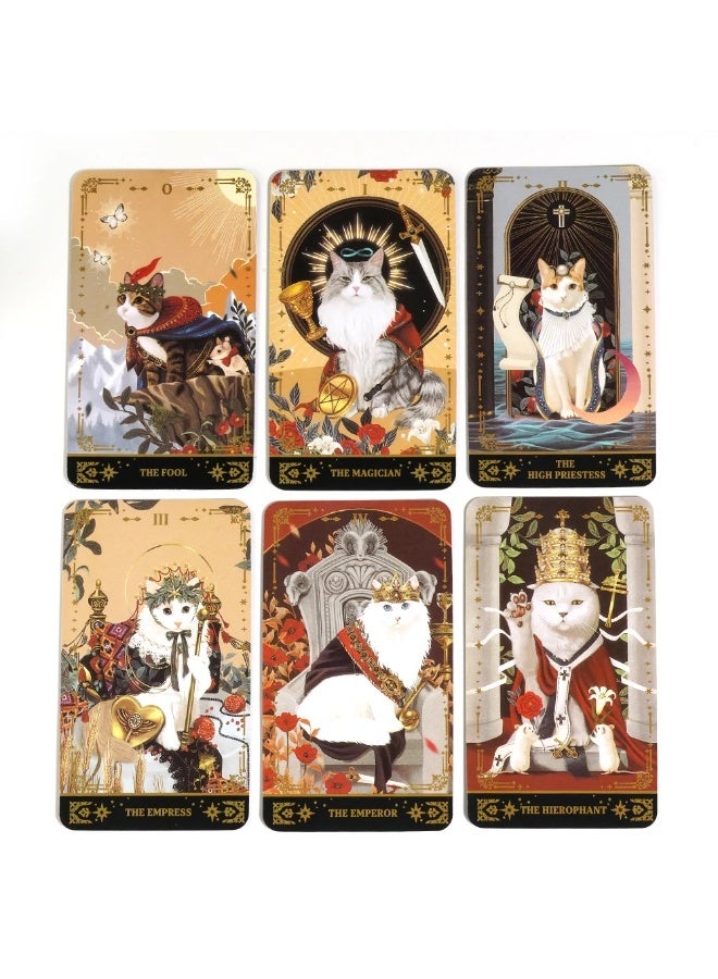 NIBEMINENT The Muse Cat Tarot card's protagonist, Cat A, 78 card Oracle English Divination Version Board game - Image 4