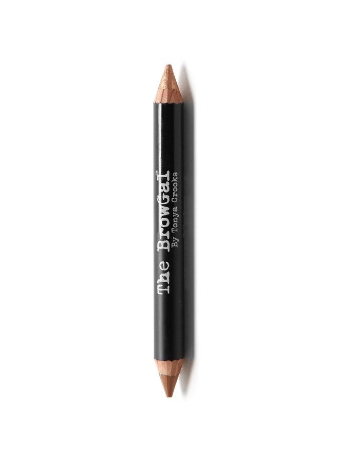 The BrowGal 2 in 1 Highlighter Pencil, Toffee/Bronze - Image 1
