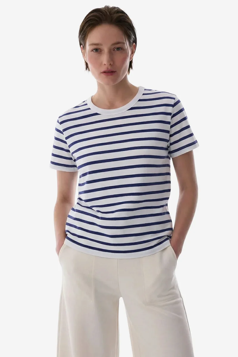 بنتي PENTI Stripe Premium Striped Short Sleeve T-Shirt