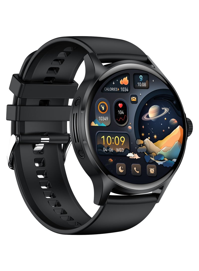Hommtel VENU5 Black Fashion Edition Smartwatch – Women & Girls Edition, 1.43” AMOLED Display, Extra 2 Straps Included, IP68 Waterproof, 100+ Sports Modes, 24-Hour Health Monitoring  - Image 3
