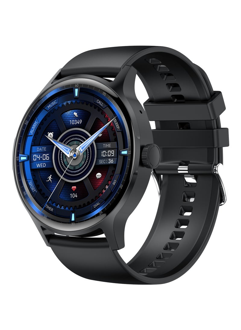 Hommtel VENU5 Black Fashion Edition Smartwatch – Women & Girls Edition, 1.43” AMOLED Display, Extra 2 Straps Included, IP68 Waterproof, 100+ Sports Modes, 24-Hour Health Monitoring  - Image 1