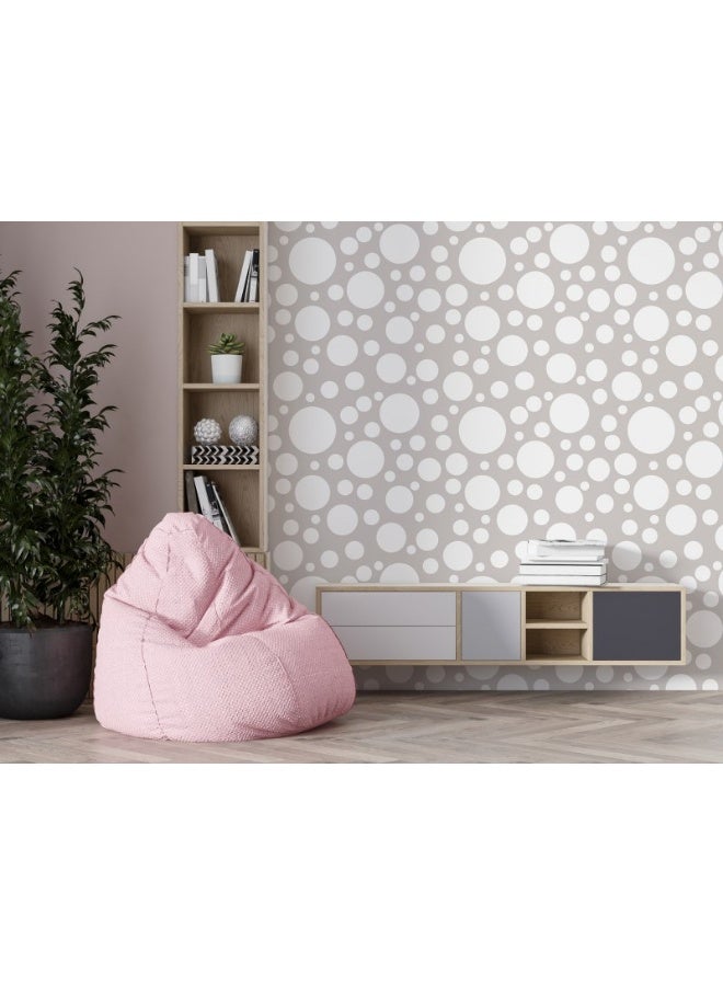 Home Gallery Multi Bubbles Glass Pattern Fabric Wallpaper Covers An Area ​​Up To 4.2Mx3M With Adhesive  And Smoothing Tool - Image 3