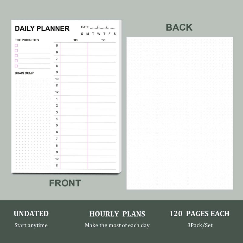 Tiankool To Do List Notepad - Daily To Do List with Priorities, Hourly Scheduler and Notes - Daily Planner Notepad for Work, Study, Appointments, 60 Tear Off Sheets Planning Pad, 7x10 Inch - Image 2