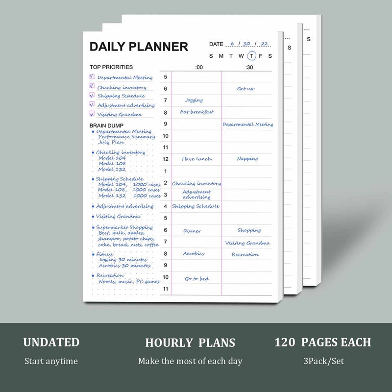 Tiankool To Do List Notepad - Daily To Do List with Priorities, Hourly Scheduler and Notes - Daily Planner Notepad for Work, Study, Appointments, 60 Tear Off Sheets Planning Pad, 7x10 Inch - Image 4