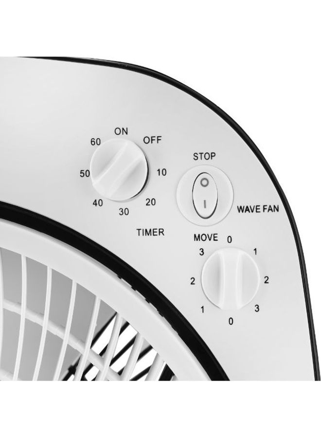 GEEPAS 12-Inch Box Fan With 3-Speed Options And 60 Minutes Timer GF926 Black/White - Image 4