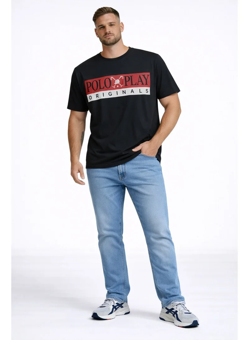 Polo Play Mens Graphic T-shirt -BLACK