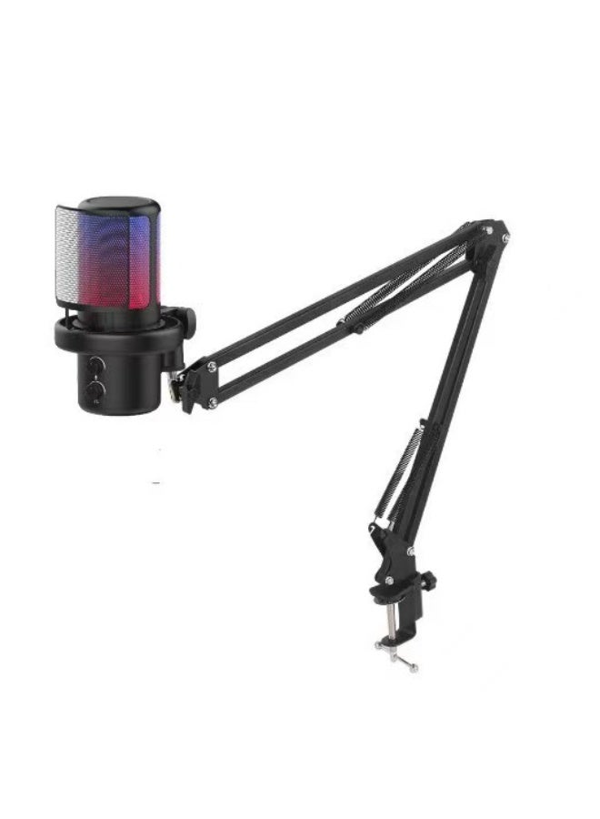 Gaming PC USB Microphone, Podcast Condenser Mic with Adjustable Arm, Pop Filter, Mute Button for Streaming, Twitch, Online Chat, Youtuber，RGB Computer Mic for PS4/5 PC Gamer。Limited time special prices,Yellow Friday Sale - Image 5