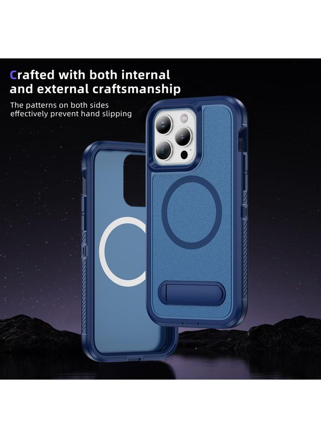 S-TOP Case For iPhone 12 / 12 Pro Guard MagSafe Holder Matte PC Hybrid TPU Phone Case - Image 3