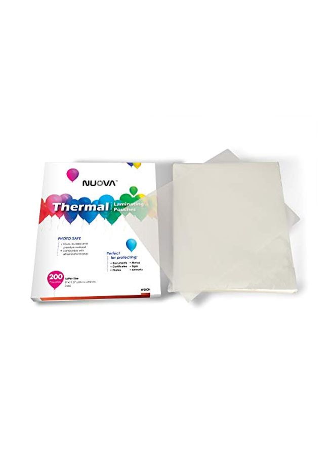 Nuova Premium Thermal Laminating Pouches, 9" x 11.5"/Letter Size/3 mil, 200 Pack (LP200H) - Image 2