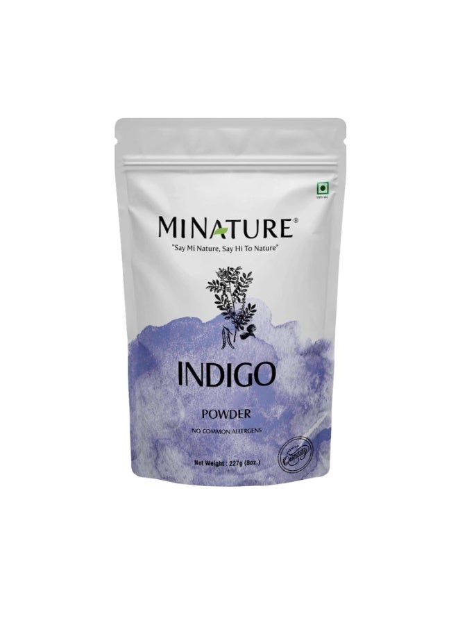Mi Nature Indigo Leaf Powder 227g (8oz) |Pure Herbal Tint for Dark Hair Color | Natural Tinctoria Powder (Indigofera Tinctoria) - Image 1