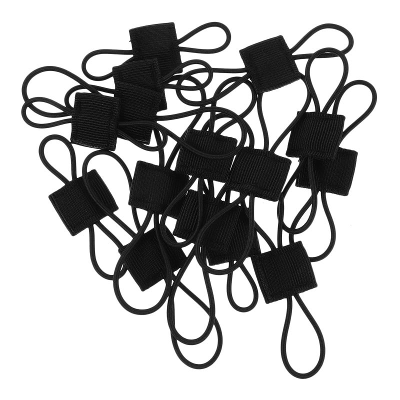 Angoily 15 Pcs Tactical Bag Attachment Elastic Webbing Straps Organizer Set Black Small Medium Large for Outdoor Hiking Camping Gear - Image 2