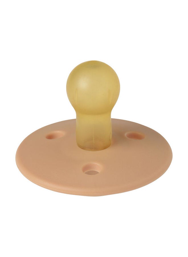 Mininor Round Pacifier Latex 0M - Golden Sand  - Image 1