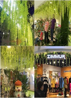 Excefore Artificial Wisteria Vine Flowers 12 Pack 44" Fake Flower Bushy Vine Ratta Hanging Garland for Wedding Party Garden Outdoor Greenery Home Wall Deco Home Hote Wedding Promenade Decoration  - Image 5