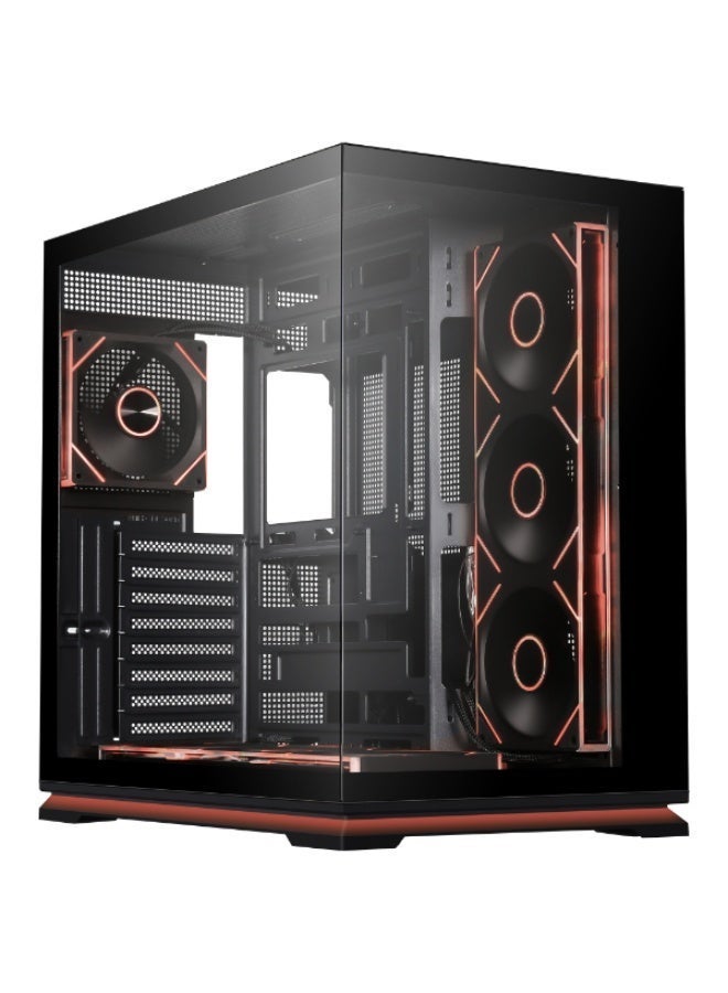 ثيرمو كيس بي سي احترافي رينوكس RX08 زجاج مقوى ATX ميد تاور مع 7 مراوح مقاس 120 ملم بقاعدة أضاءة مخفية – لون أسود - Image 2