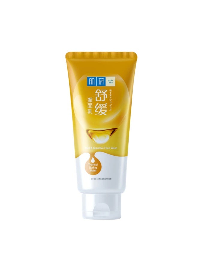 Hada Labo Mild & Sensitive Face Wash 100g, Gentle Foaming Facial Cleanser for Sensitive Skin, Hydrating Face Wash with Hyaluronic Acid, Helps Clean Pores and Soothe Skin - Image 1