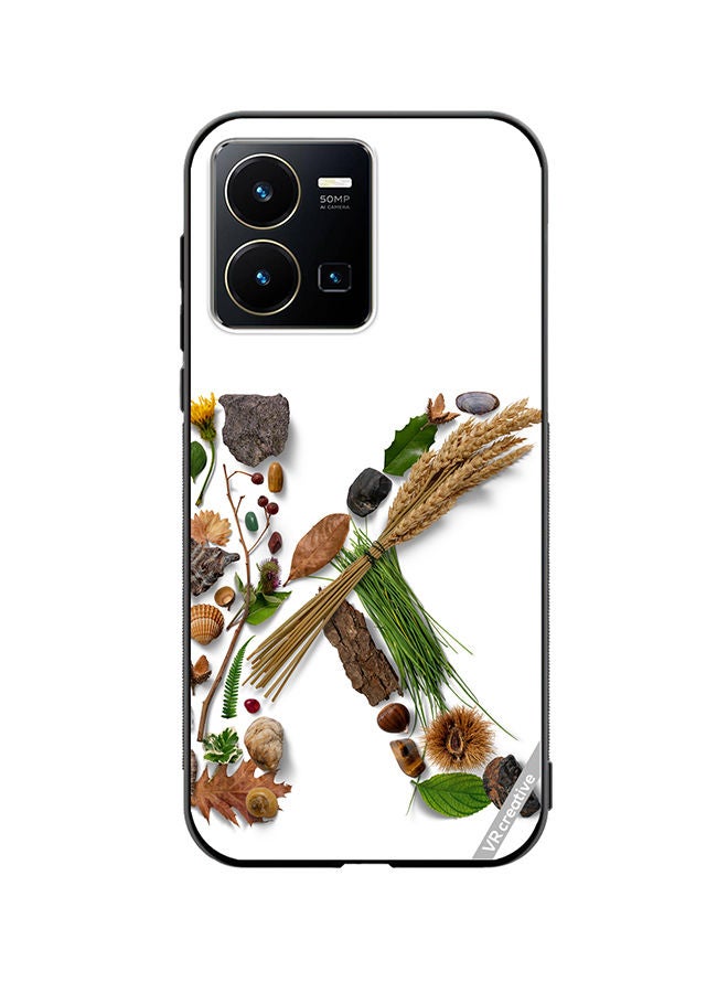 Protective Case Cover For Vivo Y35 Alphabet K Design Multicolour