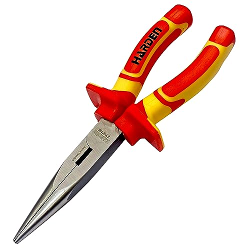 HARDEN 8" Insulated Long Nose VDE Pliers, Withstand 1000V - 800108 - Image 1