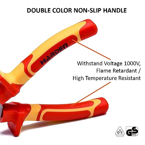HARDEN 8" Insulated Long Nose VDE Pliers, Withstand 1000V - 800108 - Image 4