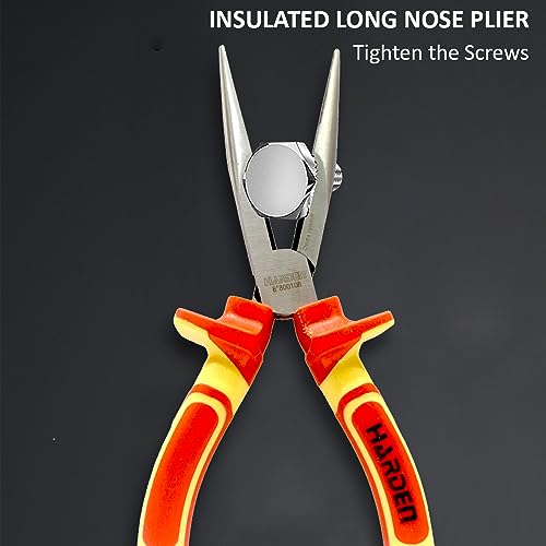 HARDEN 8" Insulated Long Nose VDE Pliers, Withstand 1000V - 800108 - Image 5