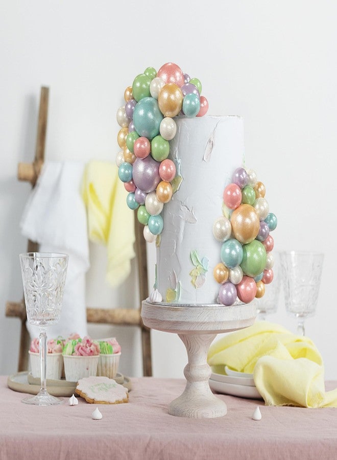 RASSLISA 56 PCS Ball Cake Picks Colorful Ball Shaped Cake Topper Pearl Balls Cupcake Cake Insert Topper for Birthday Party Wedding Decoration Supplies Candy Series Six Colors - Image 5