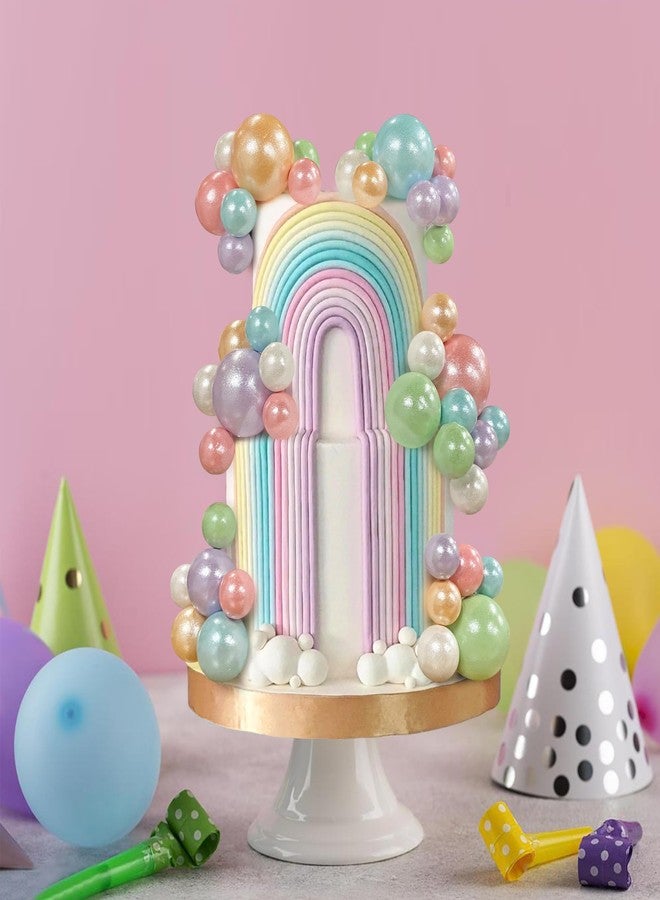 RASSLISA 56 PCS Ball Cake Picks Colorful Ball Shaped Cake Topper Pearl Balls Cupcake Cake Insert Topper for Birthday Party Wedding Decoration Supplies Candy Series Six Colors - Image 3