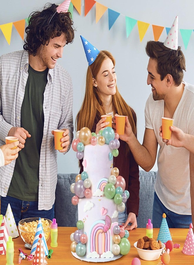 RASSLISA 56 PCS Ball Cake Picks Colorful Ball Shaped Cake Topper Pearl Balls Cupcake Cake Insert Topper for Birthday Party Wedding Decoration Supplies Candy Series Six Colors - Image 4