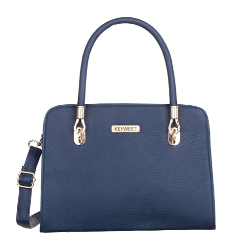 Keywest Women's Chanelle Satchel Tote Handbag for Women | Ladies purse | Stylish Shoulder Bag | Gift For Woman | Blue - Image 2