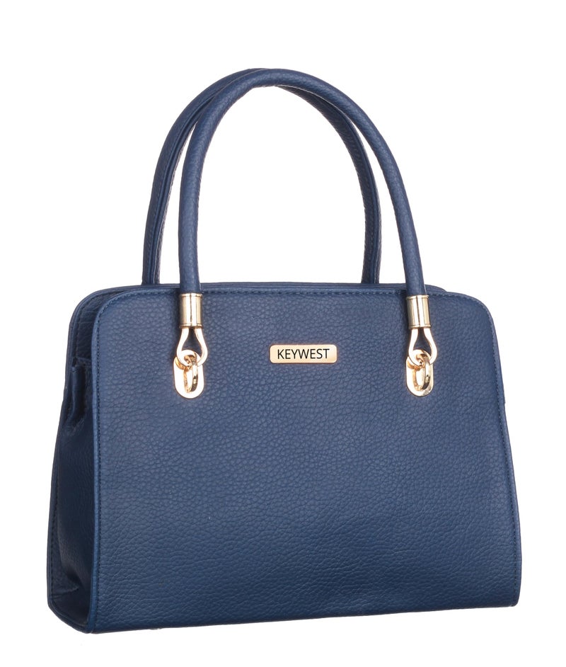 Keywest Women's Chanelle Satchel Tote Handbag for Women | Ladies purse | Stylish Shoulder Bag | Gift For Woman | Blue - Image 1