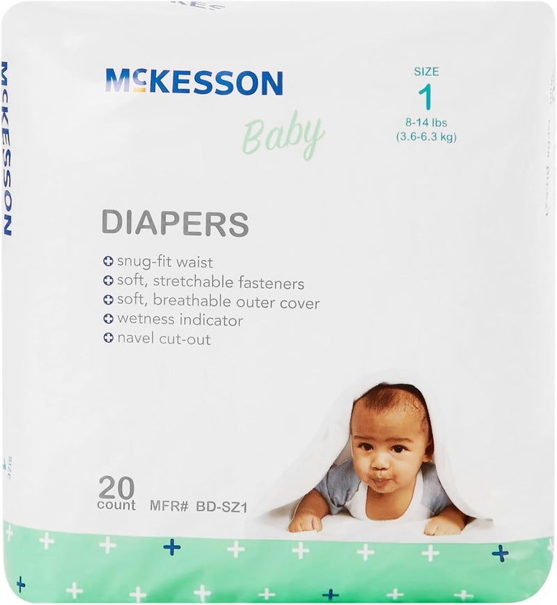 McKesson Baby Diapers Size 1 8 lbs to 14 lbs 20 Count 1 Pack - Image 5