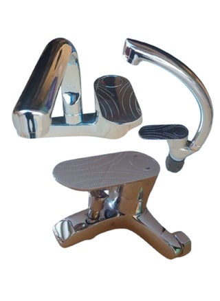 Bathtub mixer + basin mixer + wall kitchen mixer