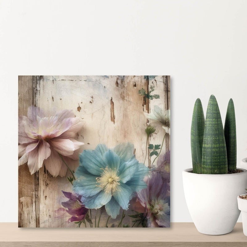 Olive Tree® Wooden Wall Art Canvas Painting for Home, Bedroom & Living Room|Engineered Wood Frame|Modern Stylish Hanging Wall Art Flower Painting for Wall Decoration|24 x 24 inch Multicolour - Image 3