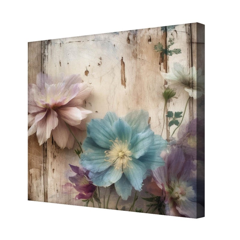 Olive Tree® Wooden Wall Art Canvas Painting for Home, Bedroom & Living Room|Engineered Wood Frame|Modern Stylish Hanging Wall Art Flower Painting for Wall Decoration|24 x 24 inch Multicolour - Image 4